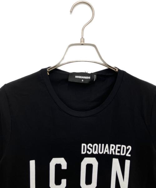 DSQUARED2（ディースクエアード）DSQUARED2 (ディースクエアード) 半袖カットソー ブラック サイズ:Sの古着・服飾アイテム