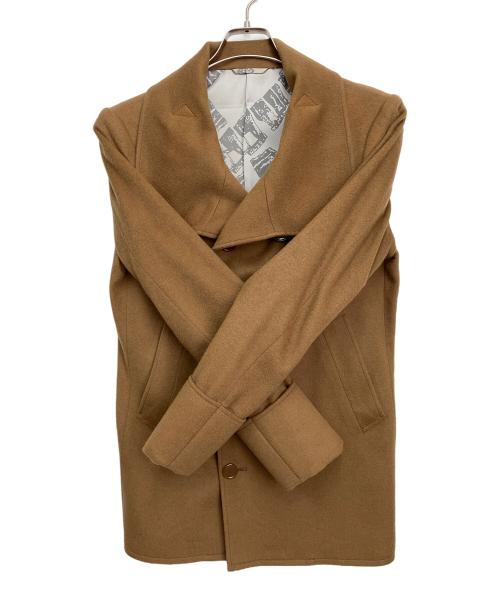Vivienne Westwood（ヴィヴィアンウエストウッド）Vivienne Westwood (ヴィヴィアンウエストウッド) Pコート ブラウン×シルバー サイズ:44の古着・服飾アイテム