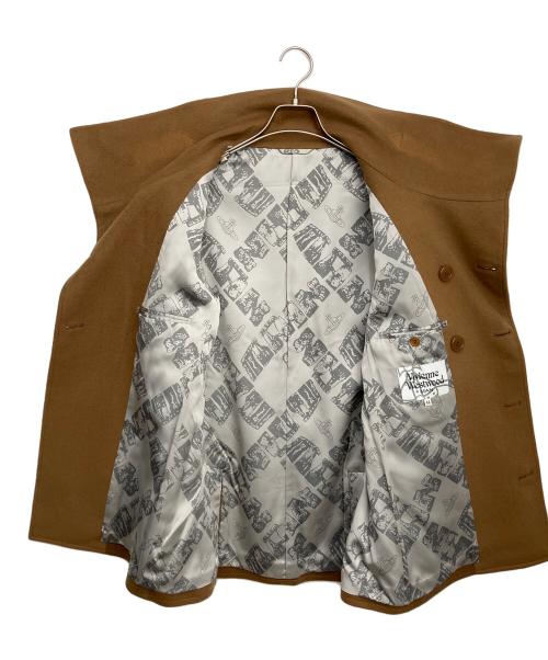 Vivienne Westwood（ヴィヴィアンウエストウッド）Vivienne Westwood (ヴィヴィアンウエストウッド) Pコート ブラウン×シルバー サイズ:44の古着・服飾アイテム