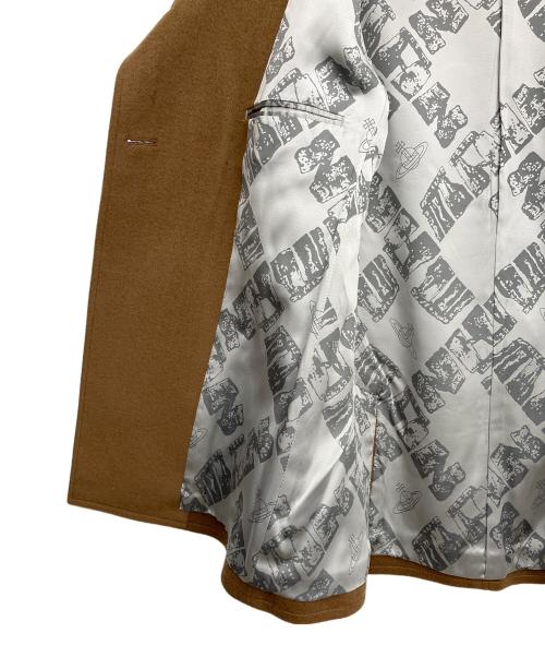 Vivienne Westwood（ヴィヴィアンウエストウッド）Vivienne Westwood (ヴィヴィアンウエストウッド) Pコート ブラウン×シルバー サイズ:44の古着・服飾アイテム