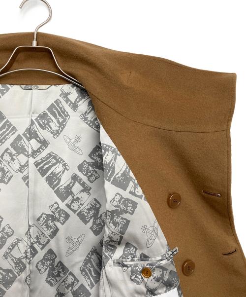 Vivienne Westwood（ヴィヴィアンウエストウッド）Vivienne Westwood (ヴィヴィアンウエストウッド) Pコート ブラウン×シルバー サイズ:44の古着・服飾アイテム