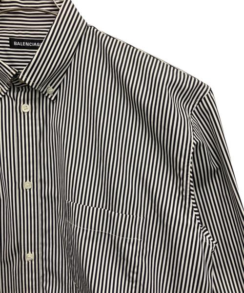 BALENCIAGA（バレンシアガ）BALENCIAGA (バレンシアガ) 長袖シャツ ブラック×ホワイト サイズ:39の古着・服飾アイテム