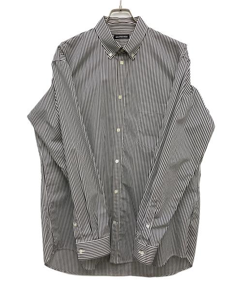 BALENCIAGA（バレンシアガ）BALENCIAGA (バレンシアガ) 長袖シャツ ブラック×ホワイト サイズ:39の古着・服飾アイテム