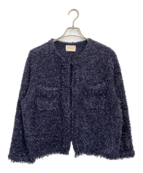 UNITED ARROWS TOKYO（ユナイテッドアローズトウキョウ）UNITED ARROWS TOKYO (ユナイテッドアローズトウキョウ) ミックスツイードカーディガン ネイビー サイズ:不明の古着・服飾アイテム
