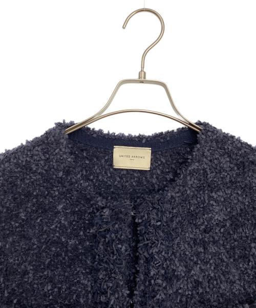 UNITED ARROWS TOKYO（ユナイテッドアローズトウキョウ）UNITED ARROWS TOKYO (ユナイテッドアローズトウキョウ) ミックスツイードカーディガン ネイビー サイズ:不明の古着・服飾アイテム