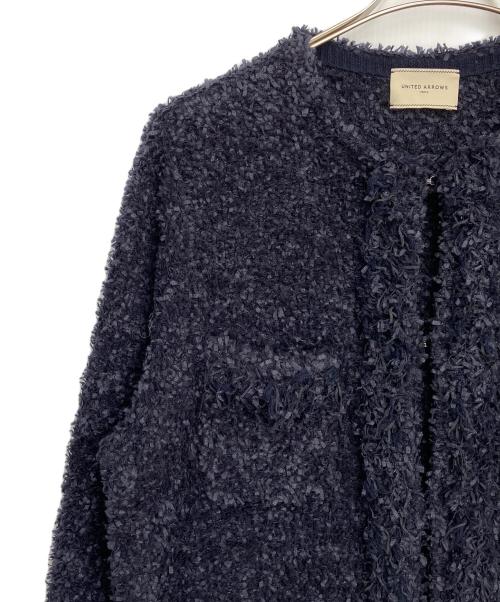 UNITED ARROWS TOKYO（ユナイテッドアローズトウキョウ）UNITED ARROWS TOKYO (ユナイテッドアローズトウキョウ) ミックスツイードカーディガン ネイビー サイズ:不明の古着・服飾アイテム