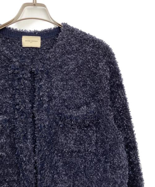 UNITED ARROWS TOKYO（ユナイテッドアローズトウキョウ）UNITED ARROWS TOKYO (ユナイテッドアローズトウキョウ) ミックスツイードカーディガン ネイビー サイズ:不明の古着・服飾アイテム