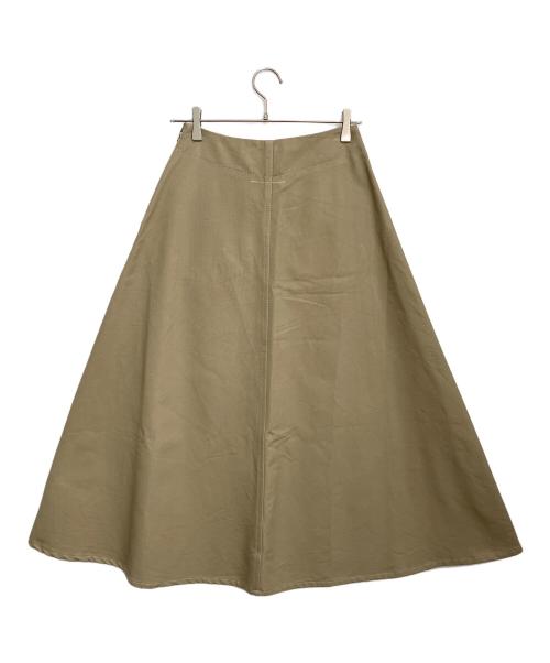 MM6 Maison Margiela（エムエムシックスメゾンマルジェラ）MM6 Maison Margiela (エムエムシックスメゾンマルジェラ) ラウンドポケットコットンスカート カーキ サイズ:SIZE38の古着・服飾アイテム