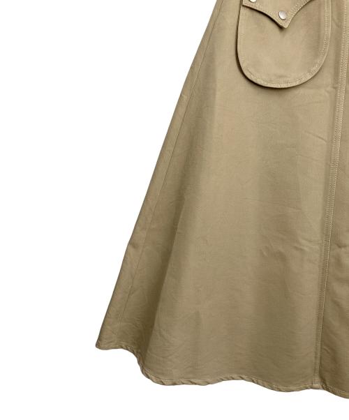 MM6 Maison Margiela（エムエムシックスメゾンマルジェラ）MM6 Maison Margiela (エムエムシックスメゾンマルジェラ) ラウンドポケットコットンスカート カーキ サイズ:SIZE38の古着・服飾アイテム