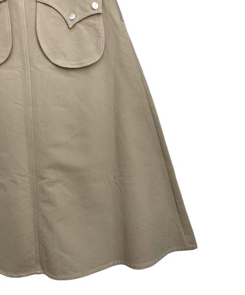 MM6 Maison Margiela（エムエムシックスメゾンマルジェラ）MM6 Maison Margiela (エムエムシックスメゾンマルジェラ) ラウンドポケットコットンスカート カーキ サイズ:SIZE38の古着・服飾アイテム
