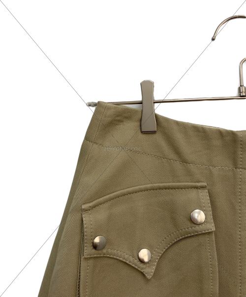MM6 Maison Margiela（エムエムシックスメゾンマルジェラ）MM6 Maison Margiela (エムエムシックスメゾンマルジェラ) ラウンドポケットコットンスカート カーキ サイズ:SIZE38の古着・服飾アイテム