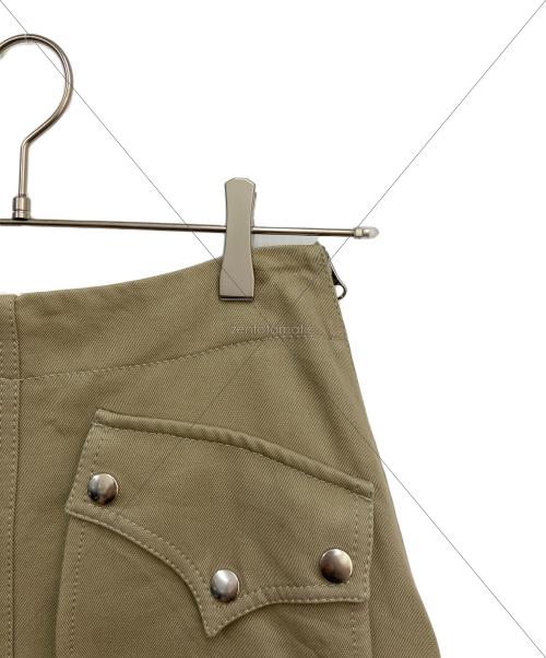 MM6 Maison Margiela（エムエムシックスメゾンマルジェラ）MM6 Maison Margiela (エムエムシックスメゾンマルジェラ) ラウンドポケットコットンスカート カーキ サイズ:SIZE38の古着・服飾アイテム