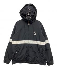 stussy（ステューシー）の古着「ナイロンジャケット」｜ブラック×ホワイト