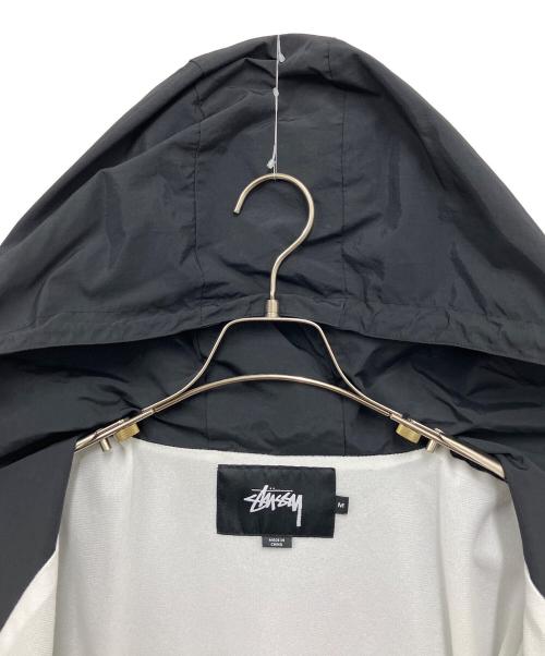 stussy（ステューシー）stussy (ステューシー) ナイロンジャケット ブラック×ホワイト サイズ:Mの古着・服飾アイテム