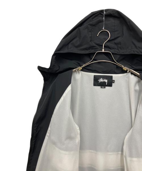 stussy（ステューシー）stussy (ステューシー) ナイロンジャケット ブラック×ホワイト サイズ:Mの古着・服飾アイテム