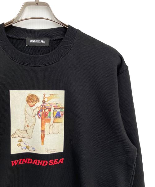 WIND AND SEA（ウィンダンシー）WIND AND SEA (ウィンダンシー) スウェット ブラック サイズ:Sの古着・服飾アイテム