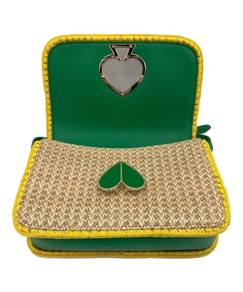 Kate Spade（ケイトスペード）Kate Spade (ケイトスペード) ニコラ ベージュ×グリーンの古着・服飾アイテム