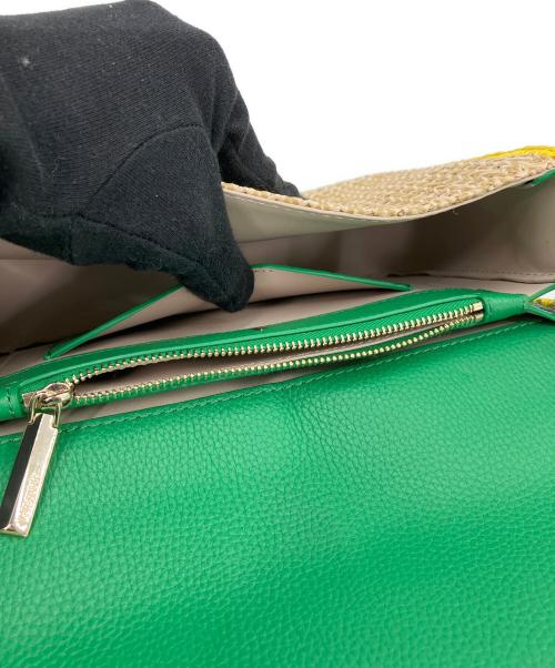Kate Spade（ケイトスペード）Kate Spade (ケイトスペード) ニコラ ベージュ×グリーンの古着・服飾アイテム