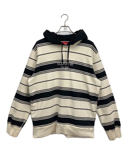 SUPREME（シュプリーム）SUPREME (シュプリーム) プルオーバーパーカー ホワイト×ブラック サイズ:SIZ Freeの古着・服飾アイテム