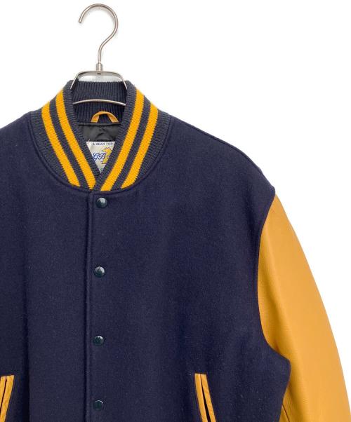 GB sport（ゴールデンベアスポーツ）GB SPORT (ゴールデンベアスポーツ) スタジャン ネイビー×イエロー サイズ:Lの古着・服飾アイテム