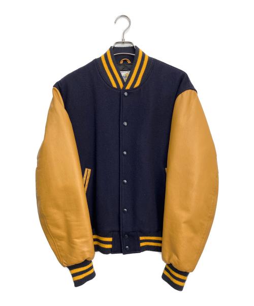 GB sport（ゴールデンベアスポーツ）GB SPORT (ゴールデンベアスポーツ) スタジャン ネイビー×イエロー サイズ:Lの古着・服飾アイテム