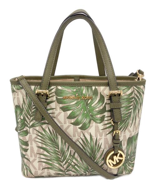 MICHAEL KORS（マイケルコース）MICHAEL KORS (マイケルコース) 2WAYバッグ グリーンの古着・服飾アイテム