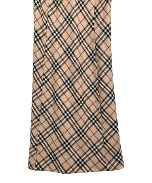 BURBERRY BLUE LABEL（バーバリー ブルー レーベル）BURBERRY BLUE LABEL (バーバリー ブルー レーベル) ノースリーブワンピース ベージュ×ブラック サイズ:38の古着・服飾アイテム