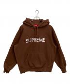 SUPREMEシュプリーム）の古着「プルオーバーパーカー」｜ブラウン×ホワイト