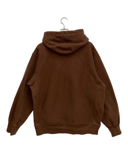 SUPREME（シュプリーム）SUPREME (シュプリーム) プルオーバーパーカー ブラウン×ホワイト サイズ:Lの古着・服飾アイテム