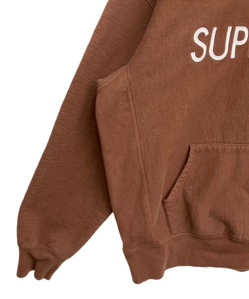 SUPREME（シュプリーム）SUPREME (シュプリーム) プルオーバーパーカー ブラウン×ホワイト サイズ:Lの古着・服飾アイテム