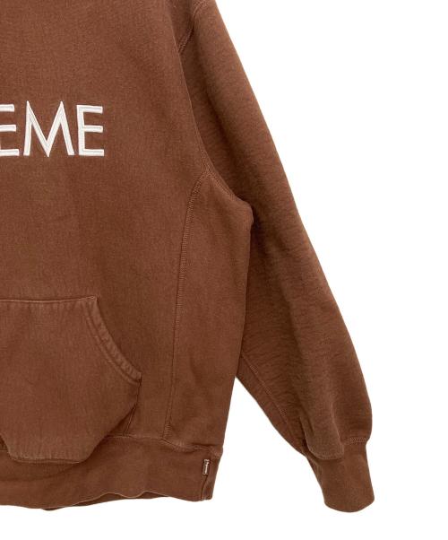 SUPREME（シュプリーム）SUPREME (シュプリーム) プルオーバーパーカー ブラウン×ホワイト サイズ:Lの古着・服飾アイテム