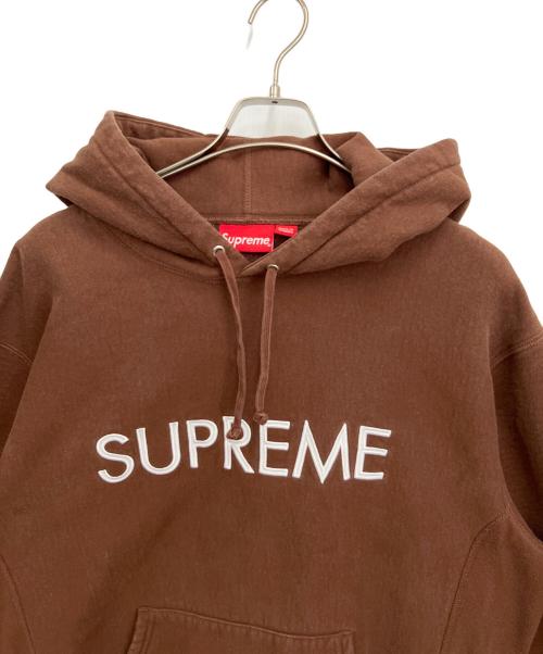 SUPREME（シュプリーム）SUPREME (シュプリーム) プルオーバーパーカー ブラウン×ホワイト サイズ:Lの古着・服飾アイテム
