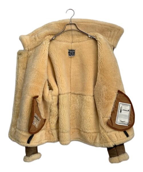 AVIREX（アヴィレックス）AVIREX (アヴィレックス) ムートンジャケット ブラウン×ベージュ サイズ:38の古着・服飾アイテム