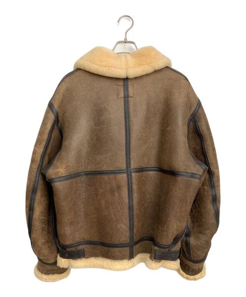 AVIREX（アヴィレックス）AVIREX (アヴィレックス) ムートンジャケット ブラウン×ベージュ サイズ:38の古着・服飾アイテム