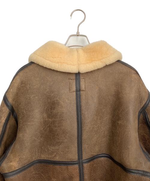 AVIREX（アヴィレックス）AVIREX (アヴィレックス) ムートンジャケット ブラウン×ベージュ サイズ:38の古着・服飾アイテム