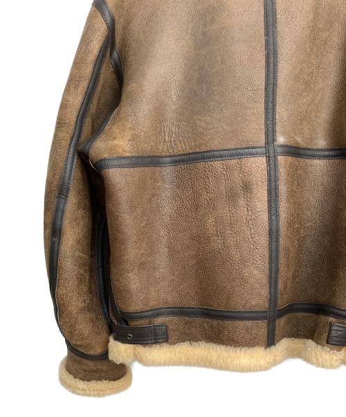 AVIREX（アヴィレックス）AVIREX (アヴィレックス) ムートンジャケット ブラウン×ベージュ サイズ:38の古着・服飾アイテム
