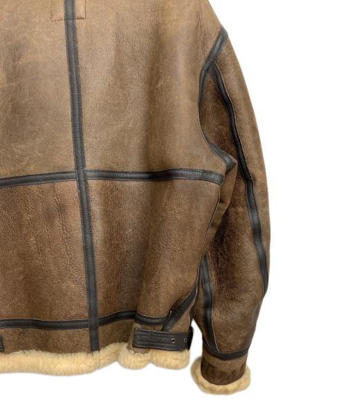 AVIREX（アヴィレックス）AVIREX (アヴィレックス) ムートンジャケット ブラウン×ベージュ サイズ:38の古着・服飾アイテム