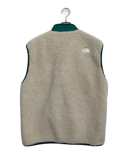 THE NORTH FACE（ザ ノース フェイス）THE NORTH FACE (ザ ノース フェイス) ボアベスト ベージュ×グリーン サイズ:Lの古着・服飾アイテム