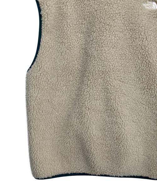 THE NORTH FACE（ザ ノース フェイス）THE NORTH FACE (ザ ノース フェイス) ボアベスト ベージュ×グリーン サイズ:Lの古着・服飾アイテム