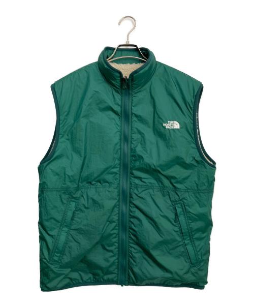 THE NORTH FACE（ザ ノース フェイス）THE NORTH FACE (ザ ノース フェイス) ボアベスト ベージュ×グリーン サイズ:Lの古着・服飾アイテム