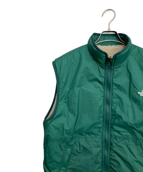 THE NORTH FACE（ザ ノース フェイス）THE NORTH FACE (ザ ノース フェイス) ボアベスト ベージュ×グリーン サイズ:Lの古着・服飾アイテム