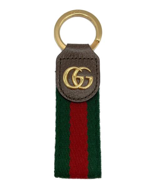 GUCCI（グッチ）GUCCI (グッチ) オフディア キーチェーン グリーン×レッドの古着・服飾アイテム