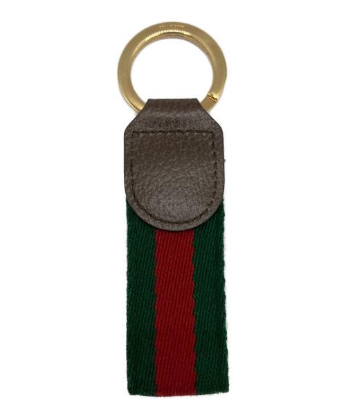 GUCCI（グッチ）GUCCI (グッチ) オフディア キーチェーン グリーン×レッドの古着・服飾アイテム