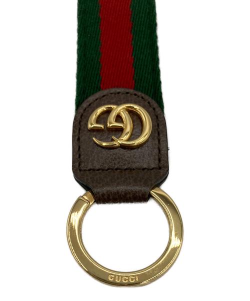GUCCI（グッチ）GUCCI (グッチ) オフディア キーチェーン グリーン×レッドの古着・服飾アイテム