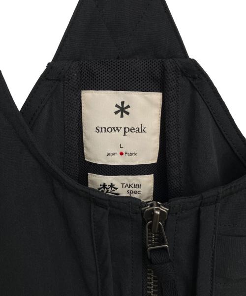 Snow peak（スノーピーク）Snow peak (スノーピーク) TAKIBI Weather Cloth Vest ブラック サイズ:Lの古着・服飾アイテム