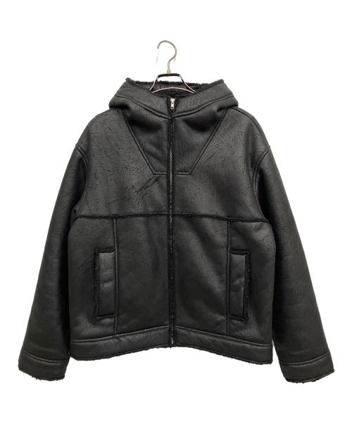 SUPREME（シュプリーム）SUPREME (シュプリーム) Faux Shearling Hooded Jacket ブラック サイズ:Mの古着・服飾アイテム