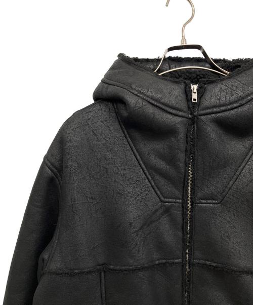 SUPREME（シュプリーム）SUPREME (シュプリーム) Faux Shearling Hooded Jacket ブラック サイズ:Mの古着・服飾アイテム