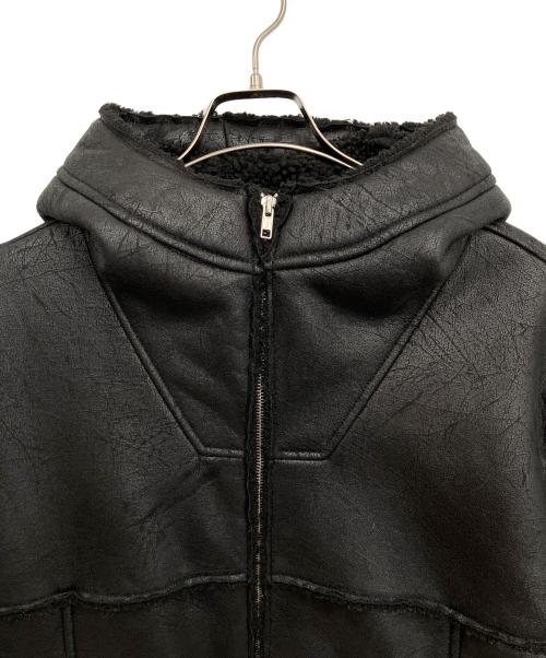 SUPREME（シュプリーム）SUPREME (シュプリーム) Faux Shearling Hooded Jacket ブラック サイズ:Mの古着・服飾アイテム
