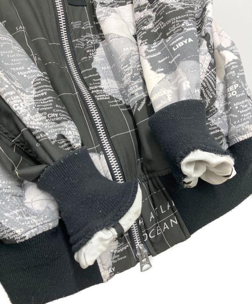 sacai（サカイ）sacai (サカイ) ワールドマップブルゾン ブラック サイズ:1の古着・服飾アイテム