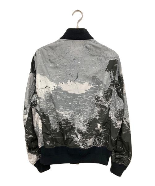 sacai（サカイ）sacai (サカイ) ワールドマップブルゾン ブラック サイズ:1の古着・服飾アイテム